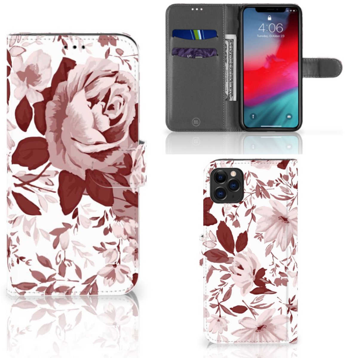 Hoesje Apple iPhone 11 Pro Max Watercolor Flowers