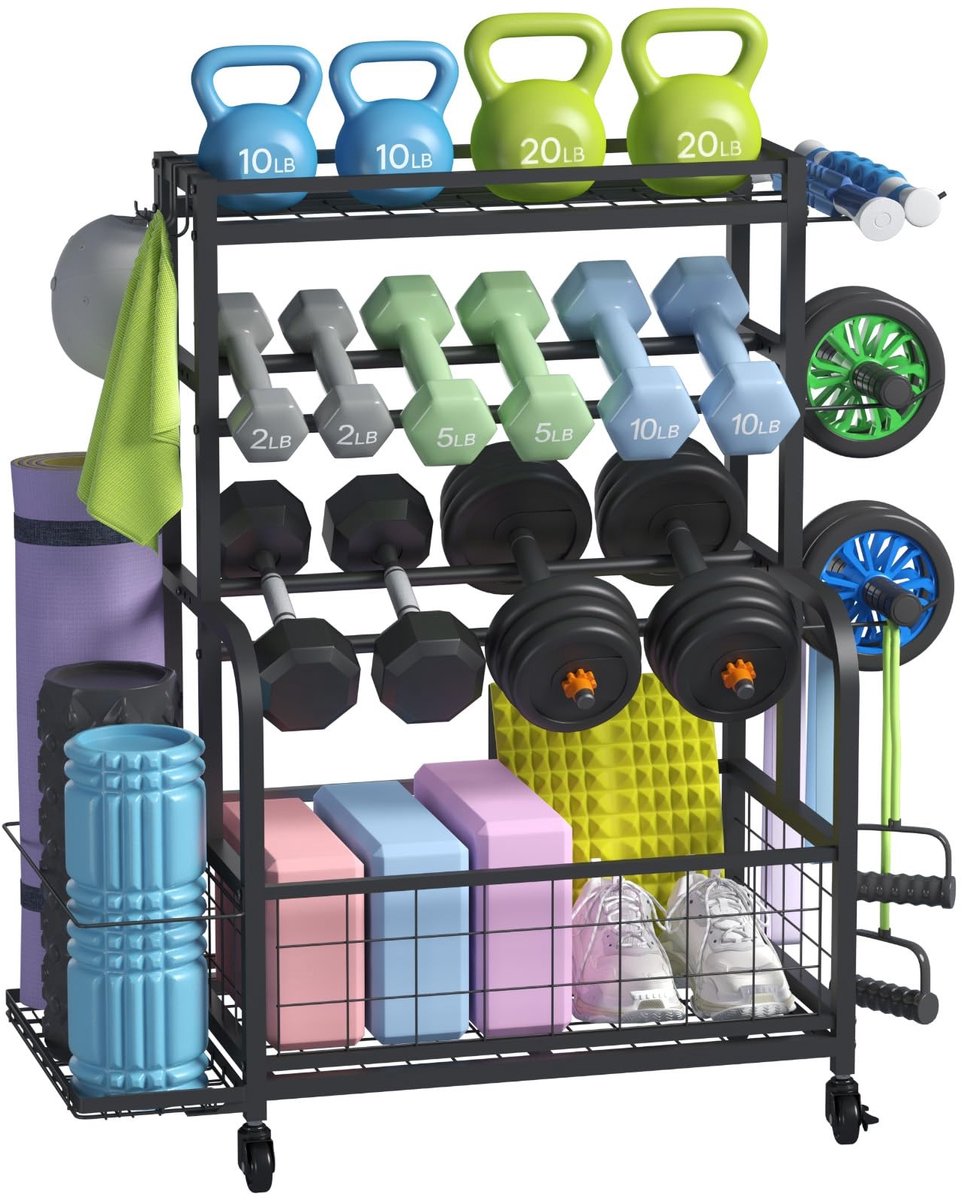 Brenzoos - Dumbbell Rack - Kettlebell Opberger - Fitness en Yoga - Medium - Thuis Gym - Verstelbaar - Geschikt voor Alle Dumbbell Maten