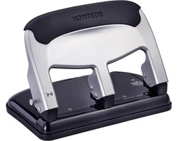 Bostitch Office EZ Squeeze Heavy Duty 3-gaats pons, capaciteit 40 vel, minder kracht gebruiken, perfect voor thuiskantoor, schoolbenodigdheden, slank ontwerp, zilver