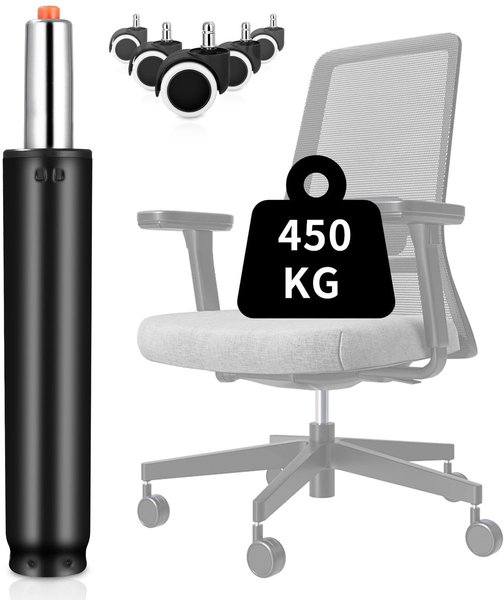 Cosensi - Gas Strut Spring - Vervangingscilinder - Hoogwaardig en Duurzaam - 310 – 455mm - Ondersteunt tot 450kg - Geschikt voor Kantoorstoelen - I...