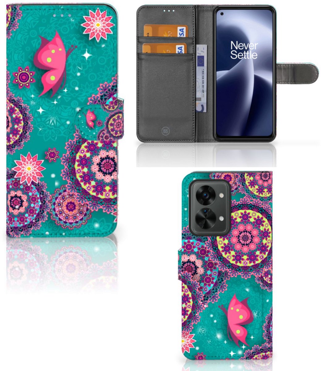 OnePlus Nord 2T Hoesje Cirkels en Vlinders