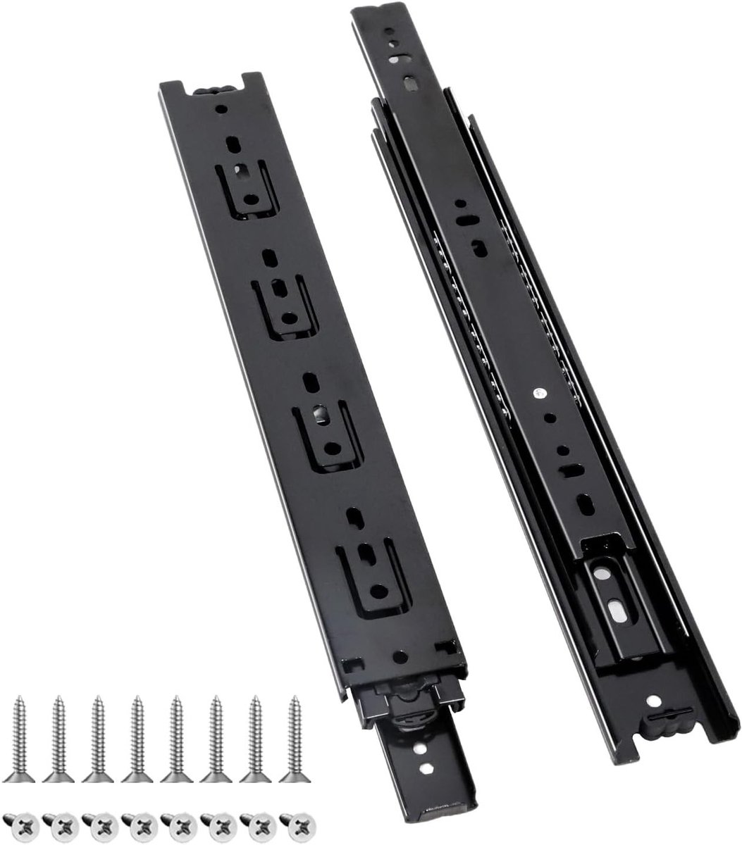 Trekbare ladegeleiders 300 mm, volledig uitschuifbaar tot 600 mm, geschikt voor zware lades tot 45 kg, ideaal voor meubels en opslagoplossingen