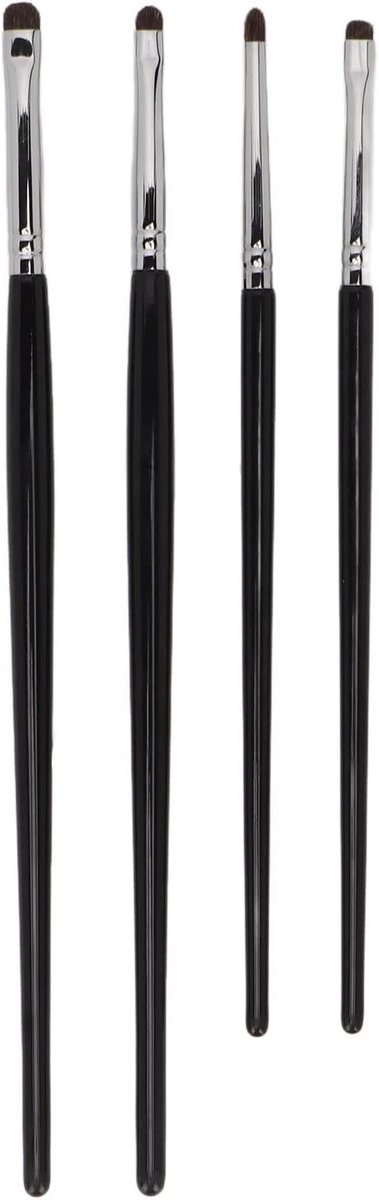Professionele Oogschaduwkwasten Set van 4 Stuks - Zachte Haren voor Perfecte Blend, Schaduw en Definiëring van de Ogen