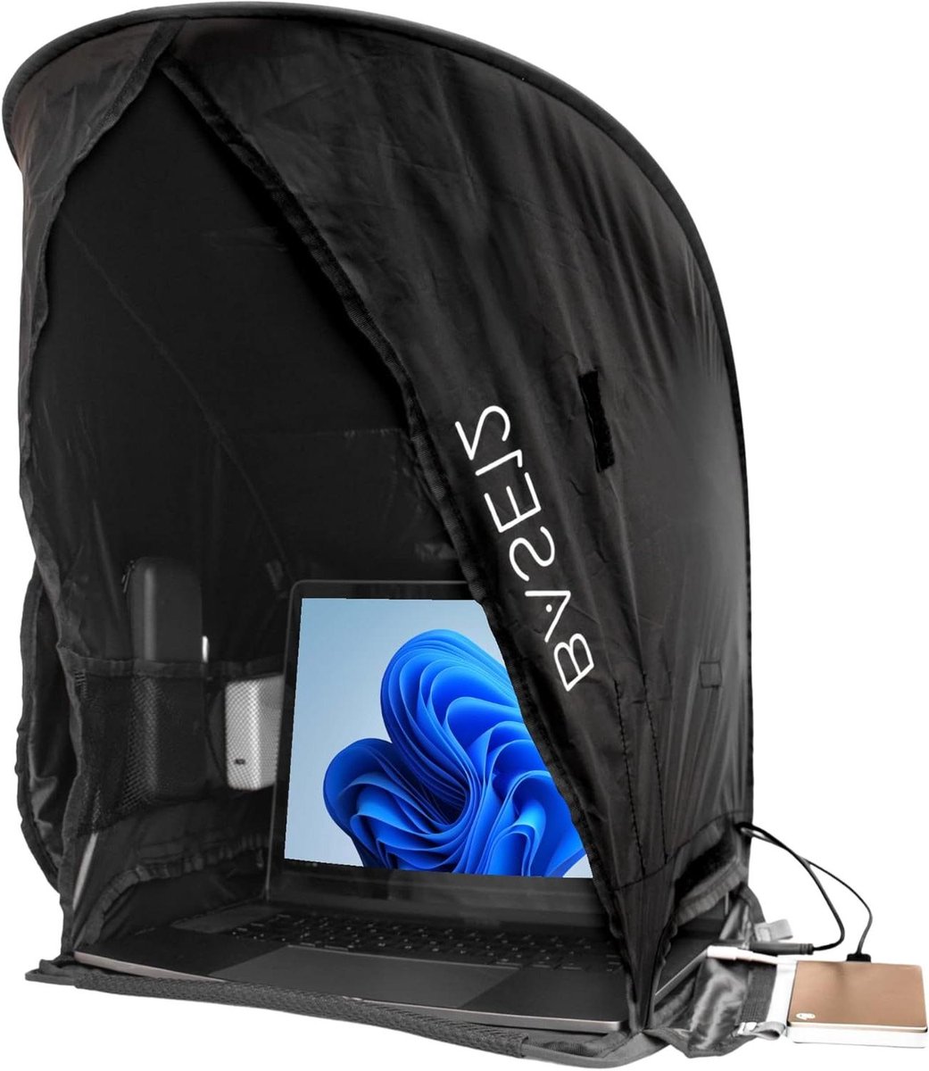BASE12 Laptop Zonnescherm Outdoor Opvouwbare en Draagbare Glare Screen Hood Shield voor Laptop Computers, Tablets en Smartphones