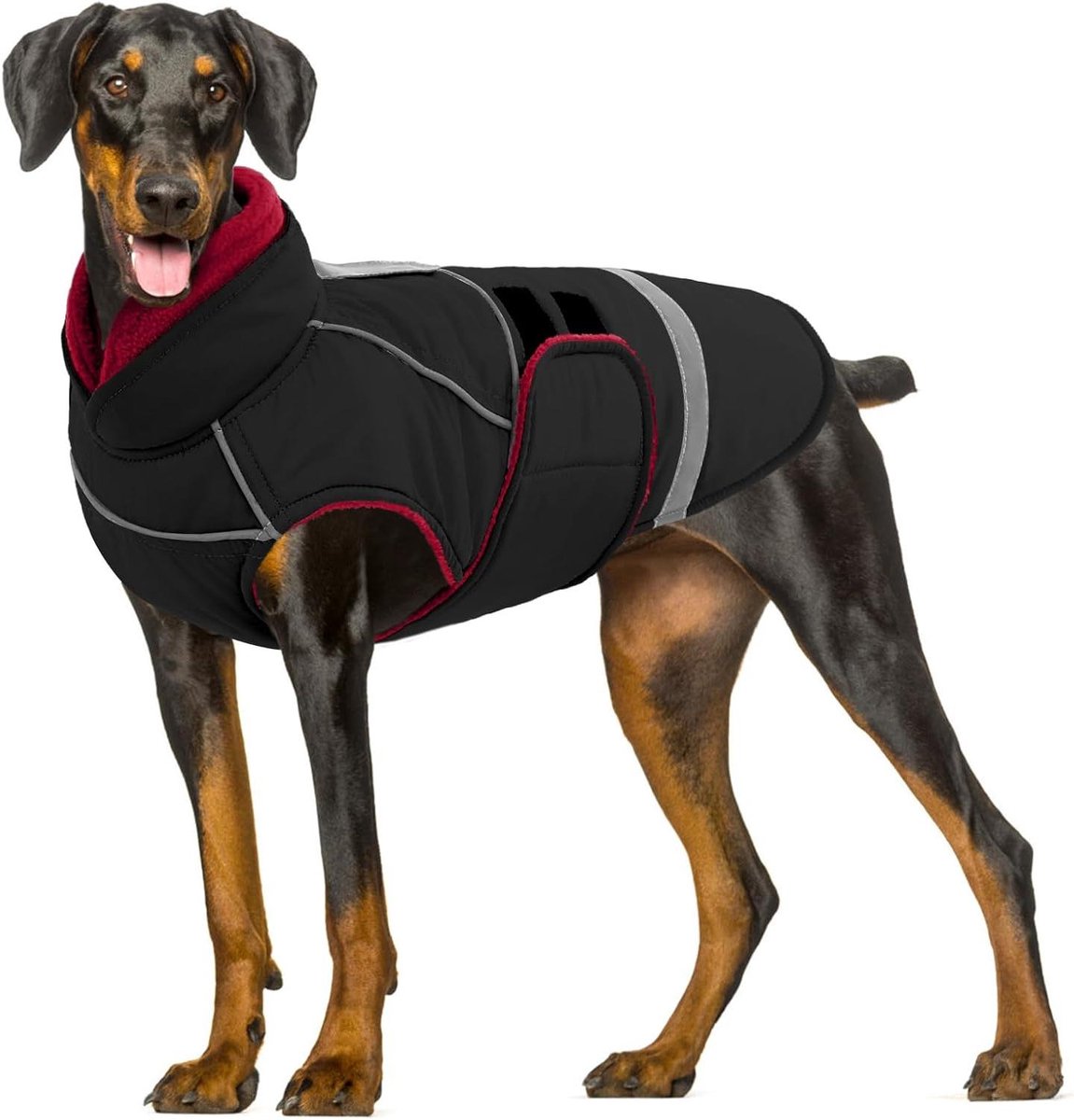 Hondenjas - Winterjas Hond - Buitenactiviteiten Hond - Reflecterende Strips - XXL - Zwart