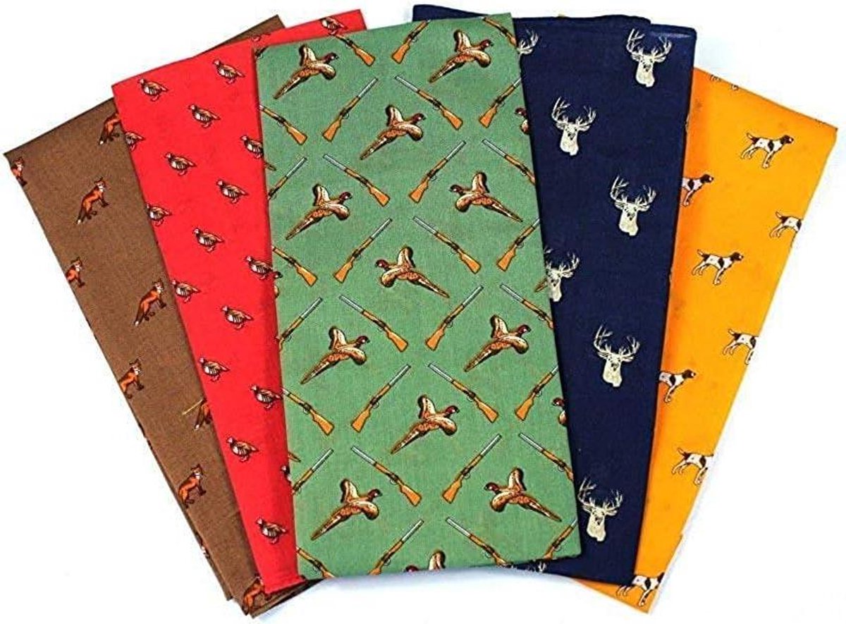 Herensjaals - Zakdoeken - Bescherming - 100% Katoen - 40x40 cm - Multicolor