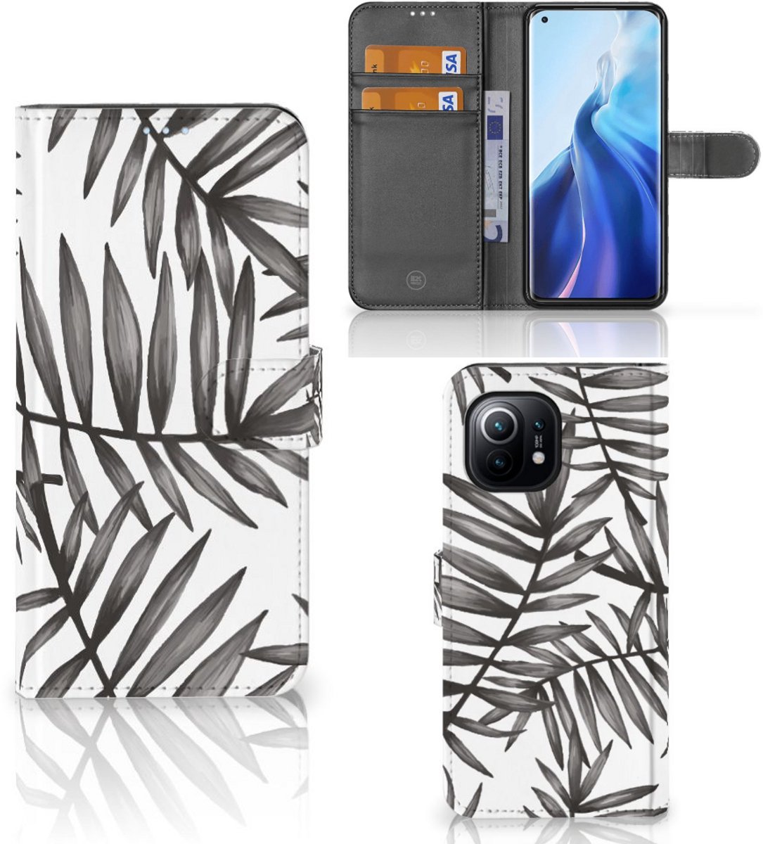 Xiaomi Mi 11 Hoesje Leaves Grey