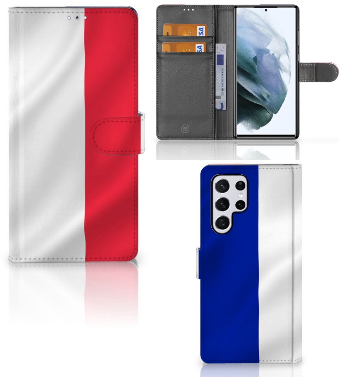 Samsung Galaxy S22 Ultra Bookstyle Case Frankrijk