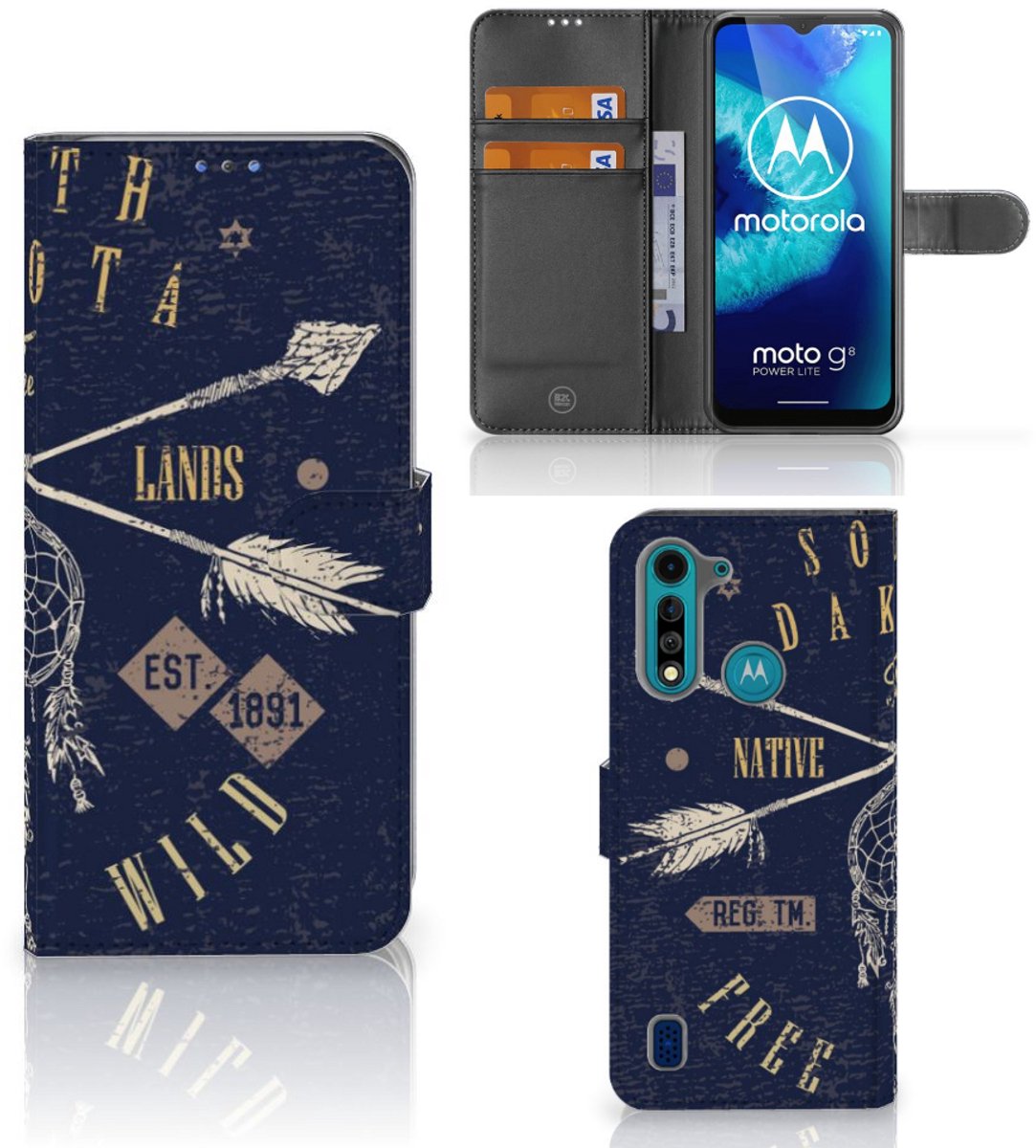 Motorola G8 Power Lite Flip Cover South Dakota