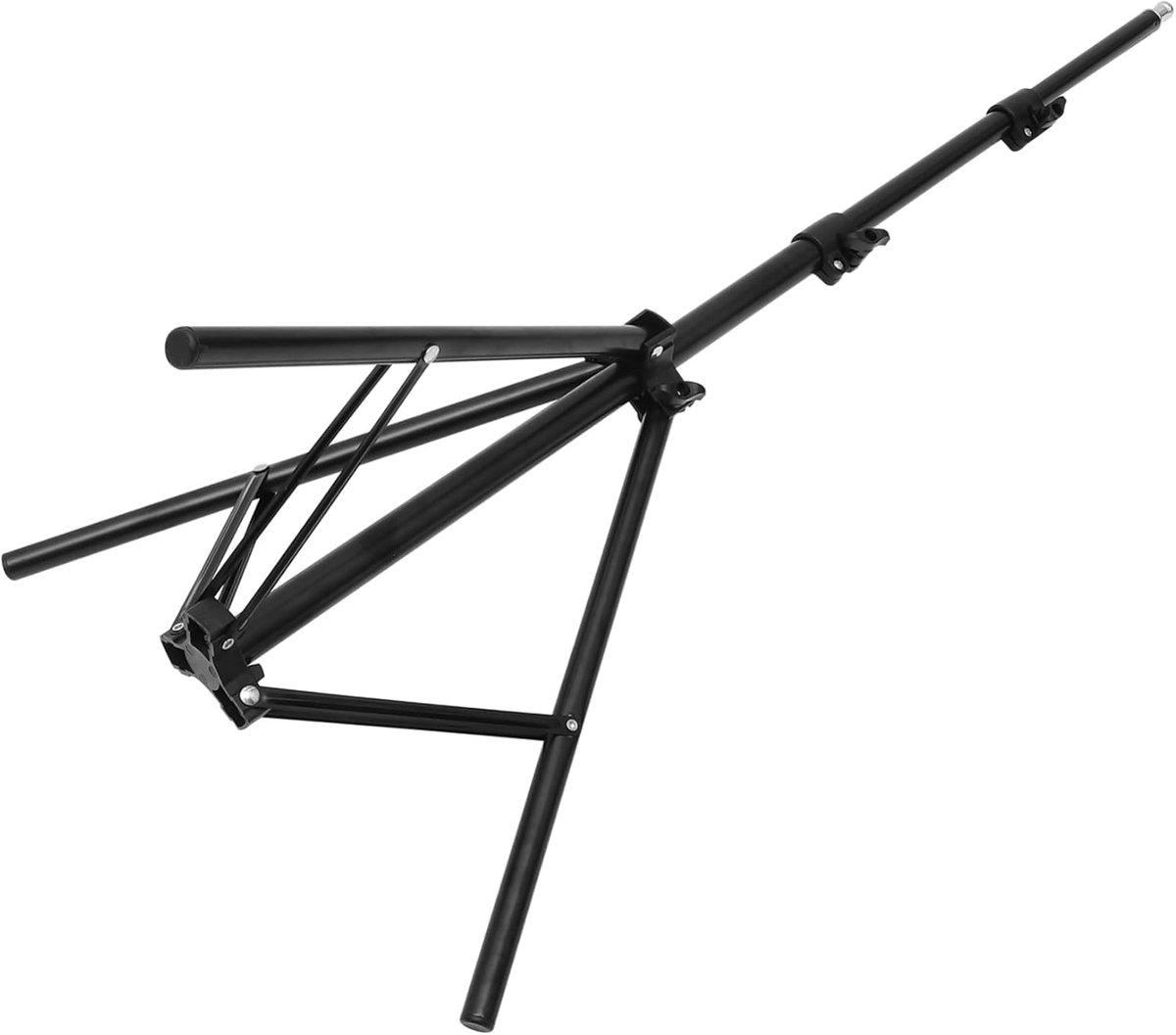 Projector Statief - Laptop Plank - Presentaties Geven - Verstelbare Hoogte - 170cm Hoog - Zwart