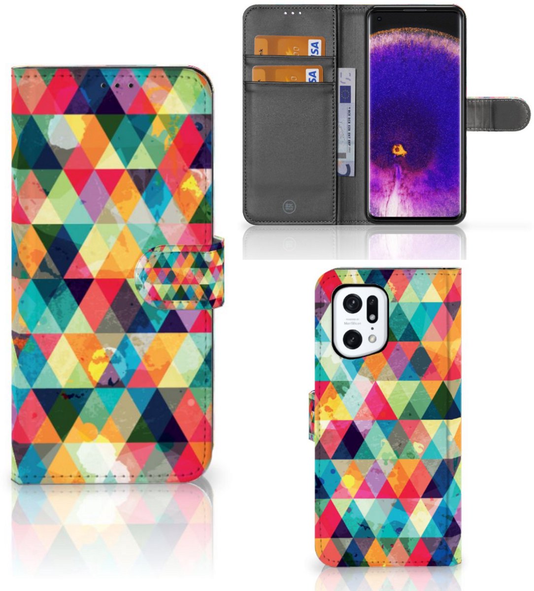 OPPO Find X5 Pro Telefoon Hoesje Geruit