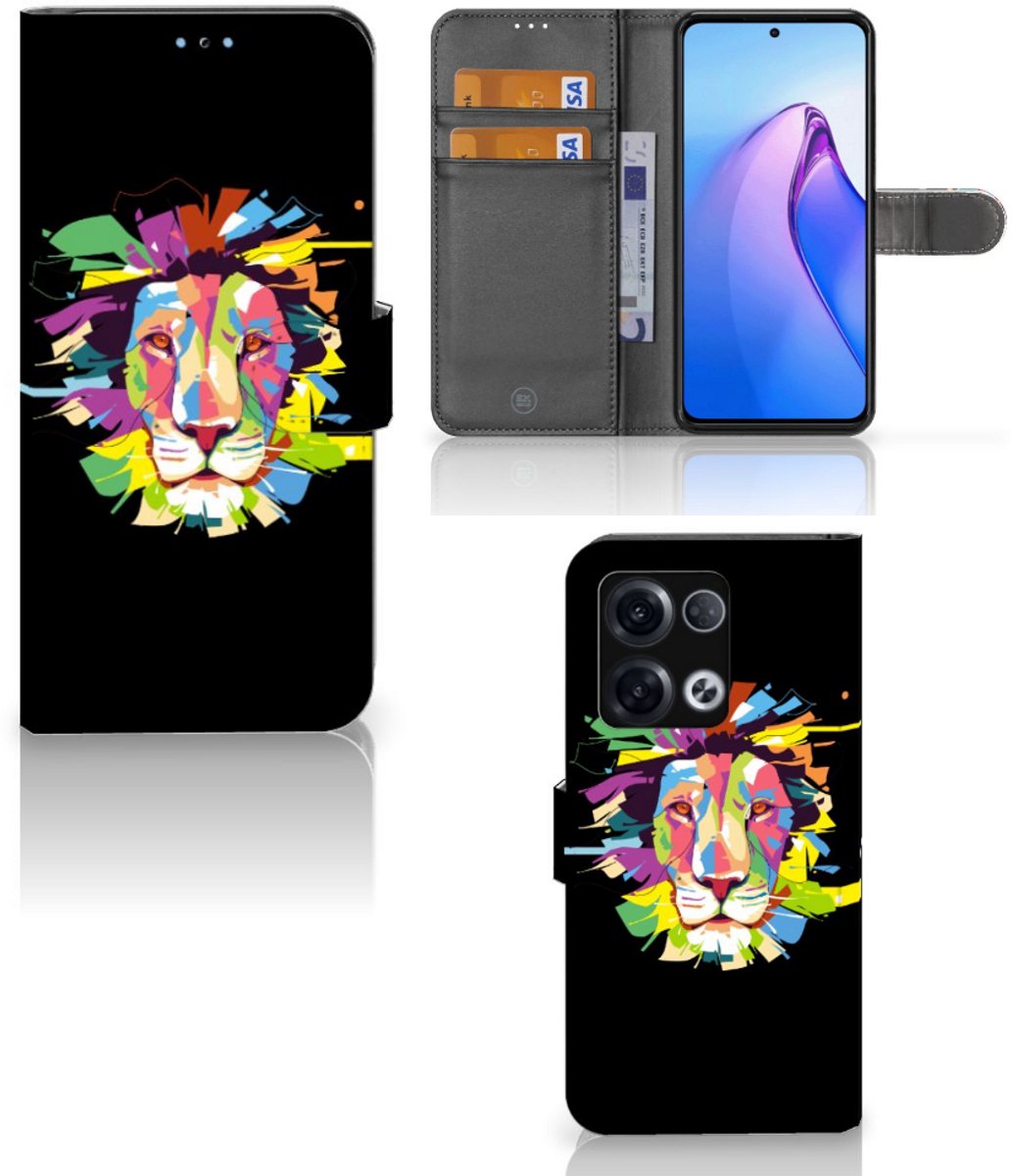 OPPO Reno8 Pro Leuk Hoesje Lion Color