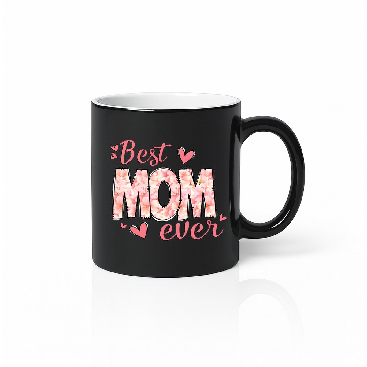 Best Mom Ever Magic Mok - Bloemen Moederdag Cadeau - Warmtegevoelige Tovermok