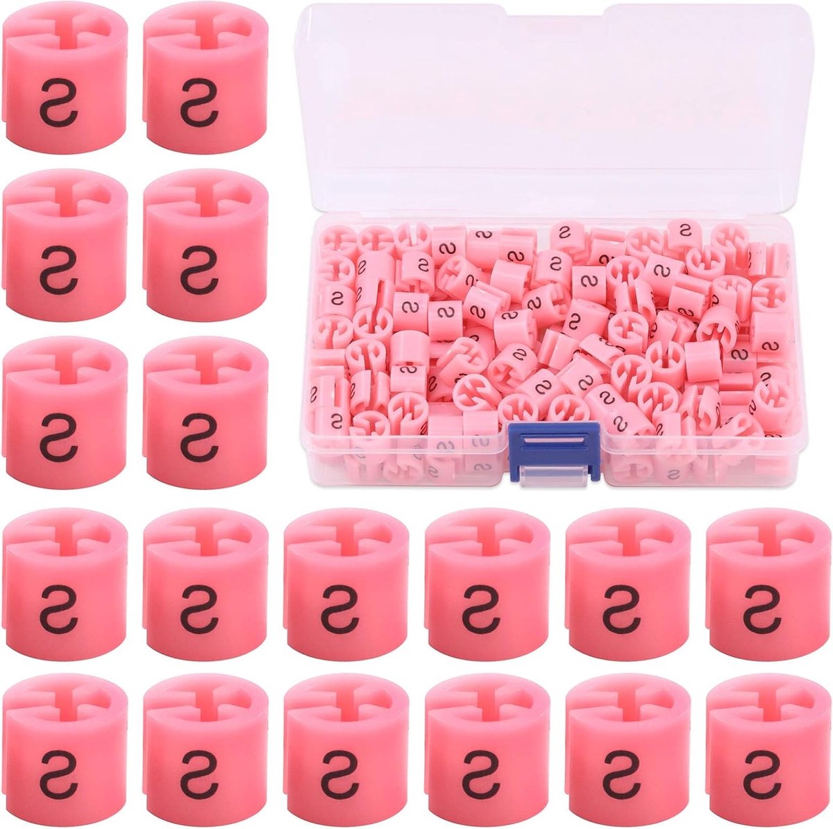 150 Stuks Roze Kledinghanger Maatmarkers voor Effectieve Kledingorganisatie in Winkels en Kasten