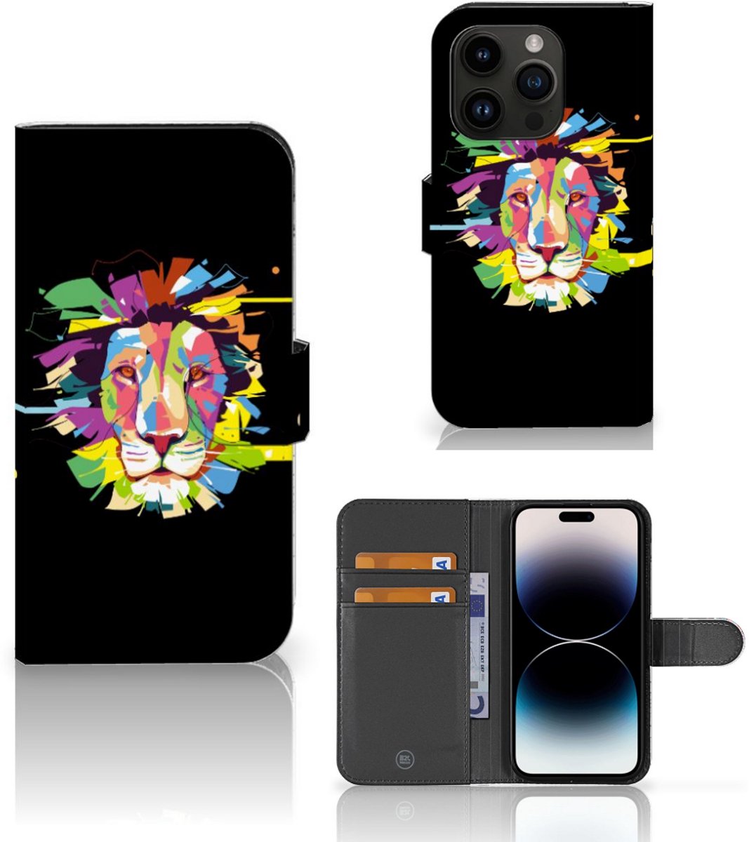 iPhone 15 Pro Leuk Hoesje Lion Color