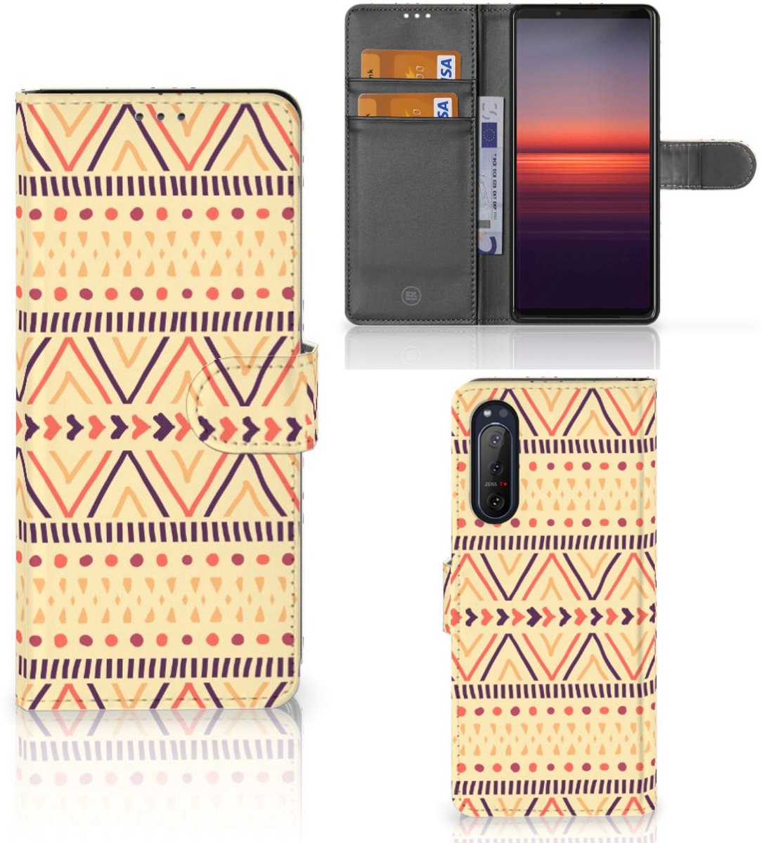 Sony Xperia 5II Telefoon Hoesje Aztec Yellow