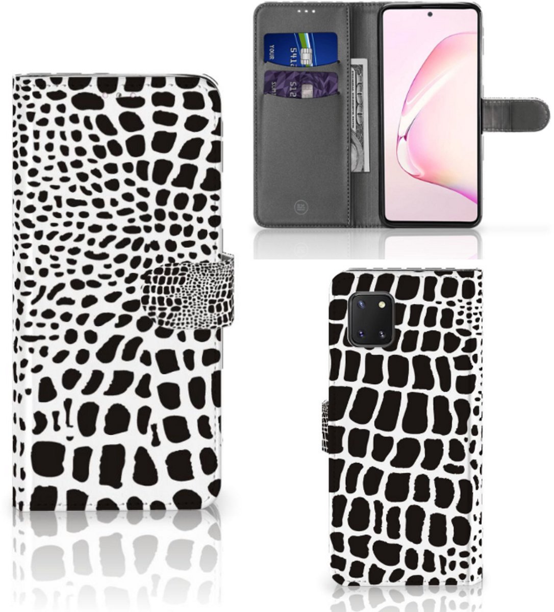 Samsung Note 10 Lite Telefoonhoesje met Pasjes Slangenprint