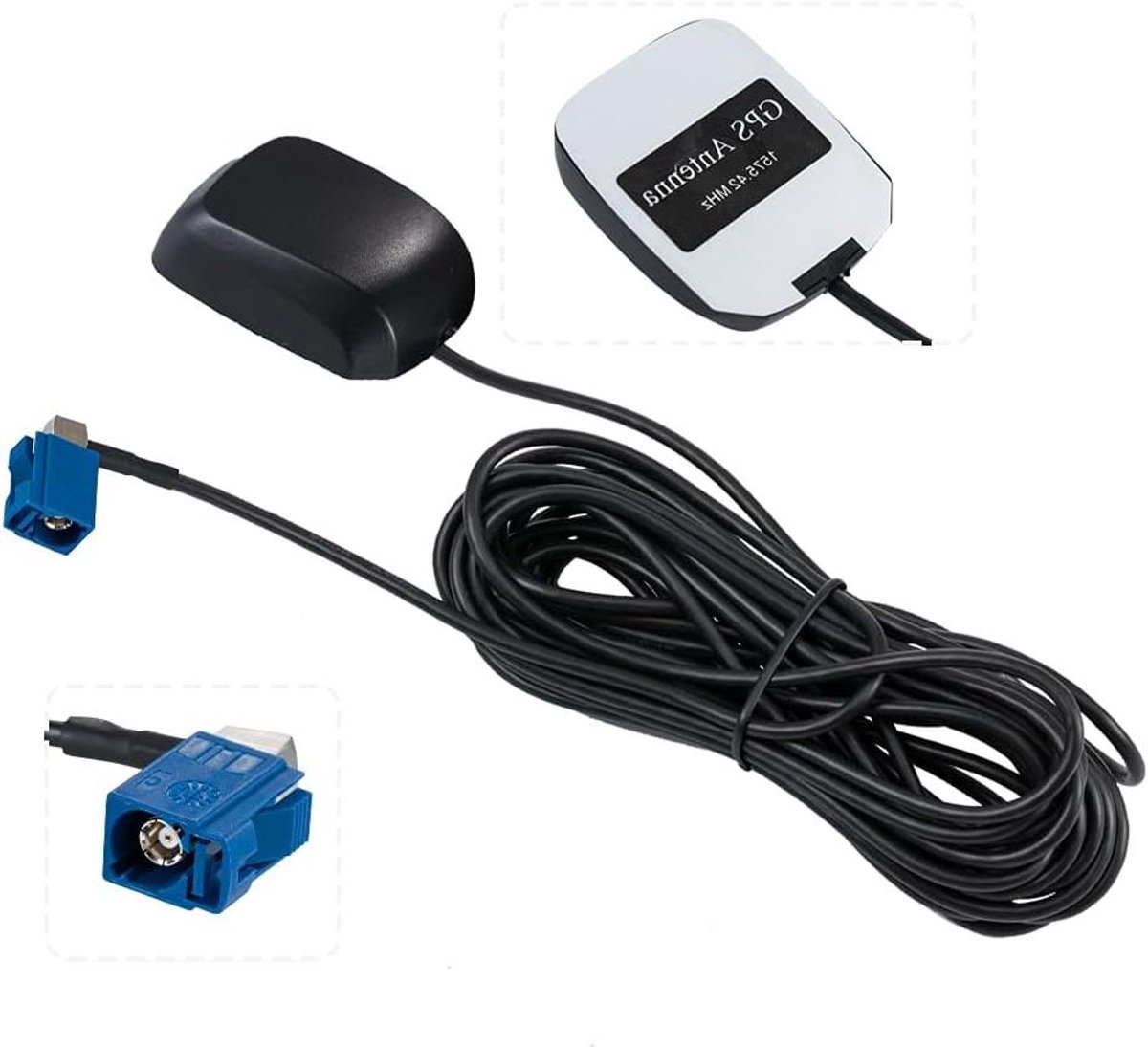 GPS Antenne - Navigatie Antenne - Voertuig Navigatie - Magnetische Basis - 3 m Kabel - Zwart