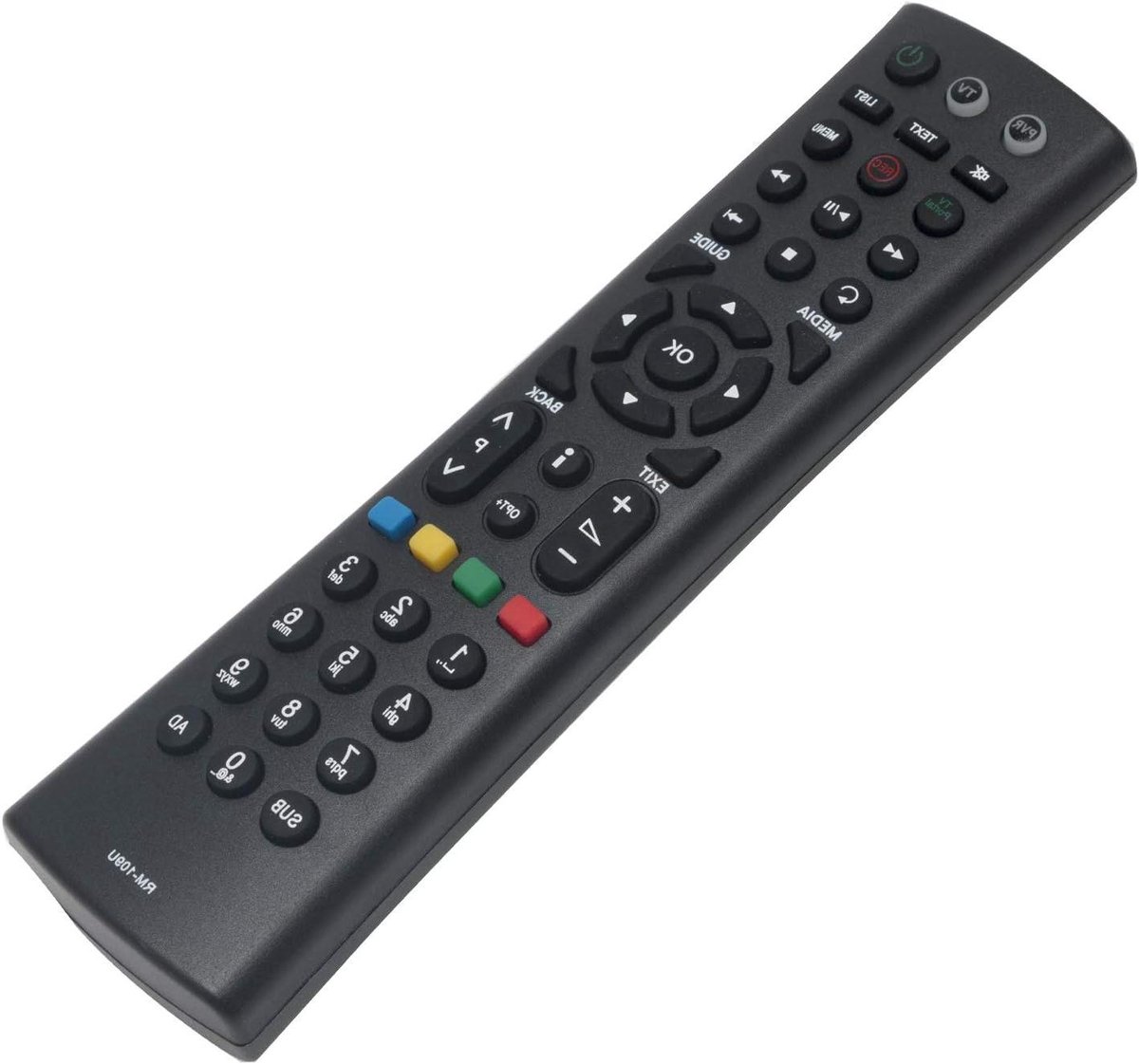 Afstandsbediening Vervangen - Universele Bediening - TV Recorder Bediening - Directe Werking Geen Installatie - 10 Meter Bereik - Zwart