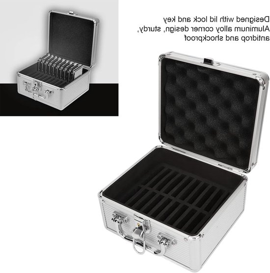 Harde Schijf Opslag - Externe Opslag - Data Bescherming - 20 Bay Capaciteit - 23x22x14 cm - Zilver — afbeelding 3
