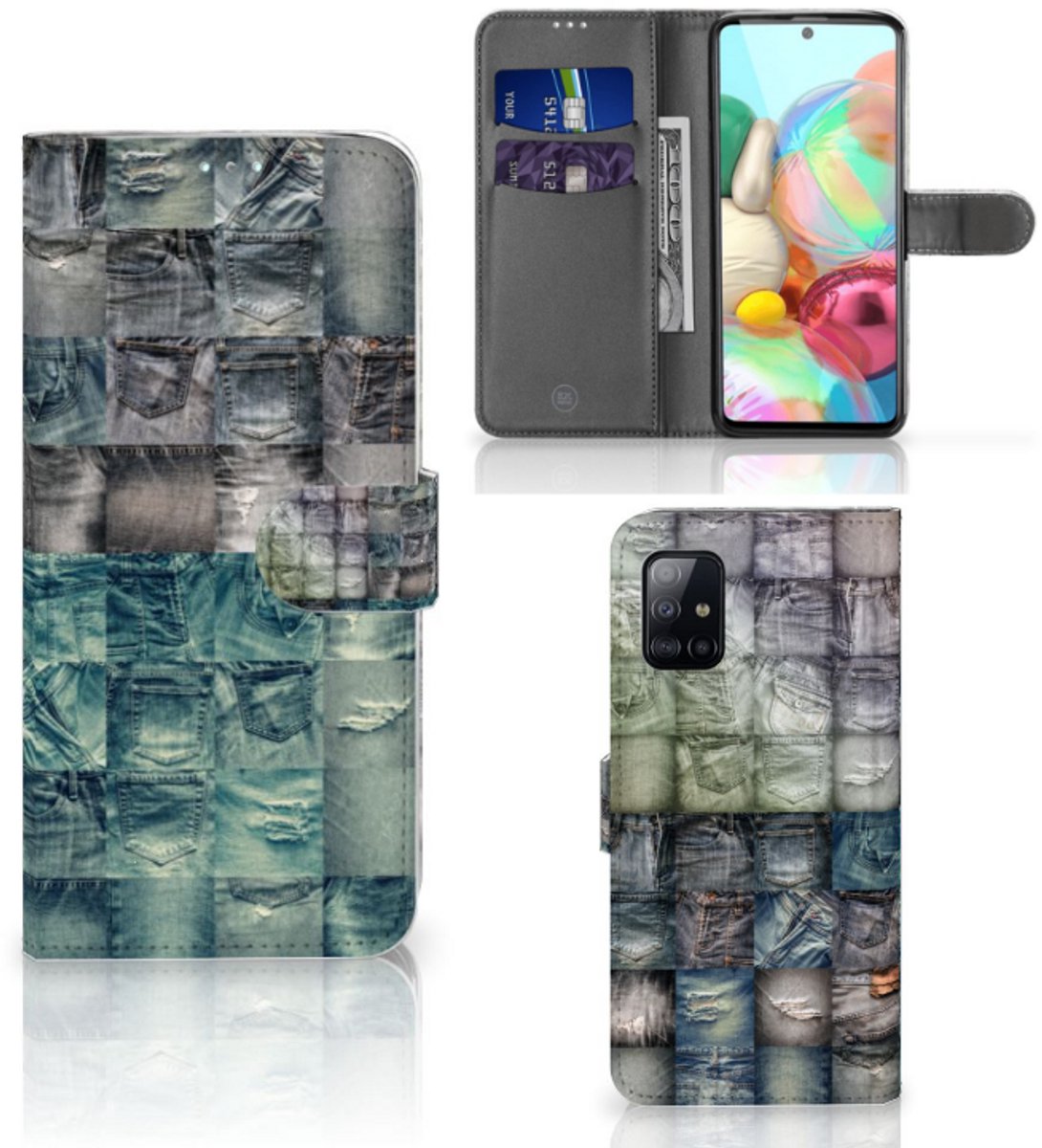 Wallet Case met Pasjes Samsung Galaxy A71 Spijkerbroeken