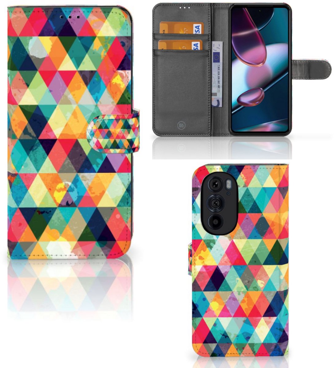 Motorola Edge 30 Pro Telefoon Hoesje Geruit