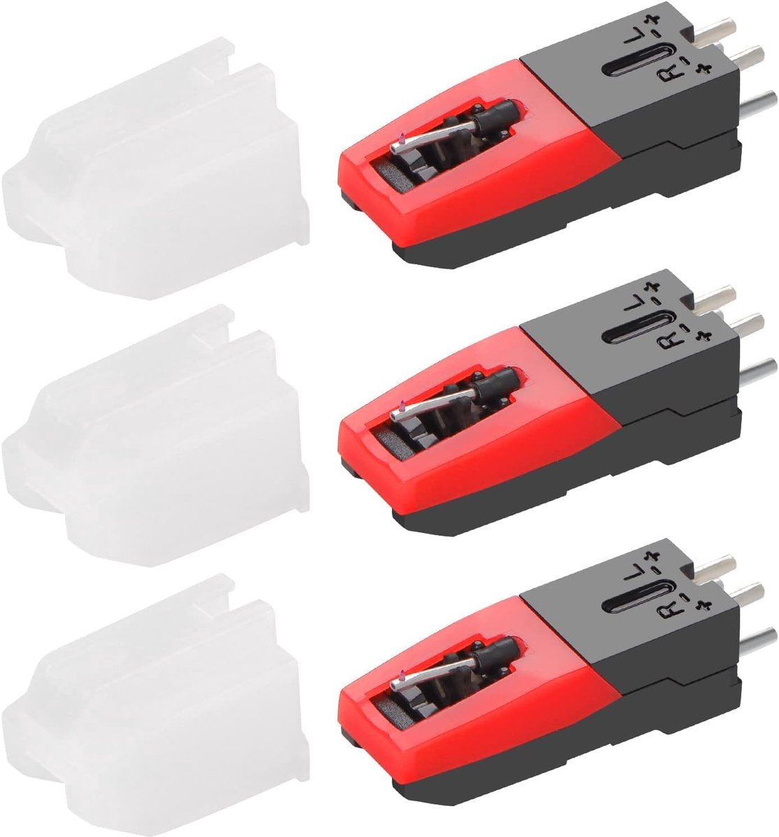 Platenspeler, 3 stuks USB-platenspeler, reservenaald met naald voor platenspeler, vinyl platenspeler, naald