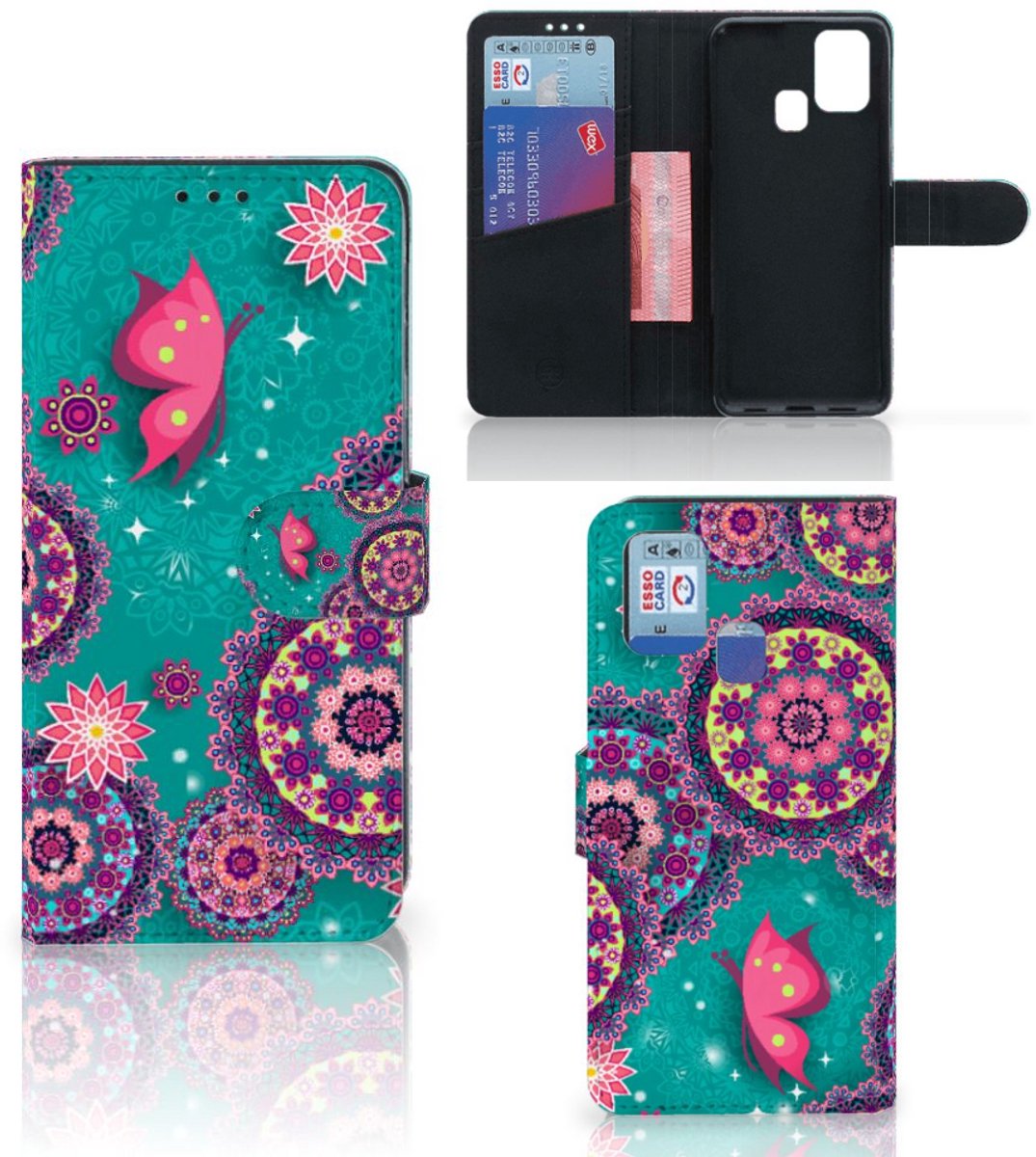 Samsung Galaxy M31 Hoesje Cirkels en Vlinders