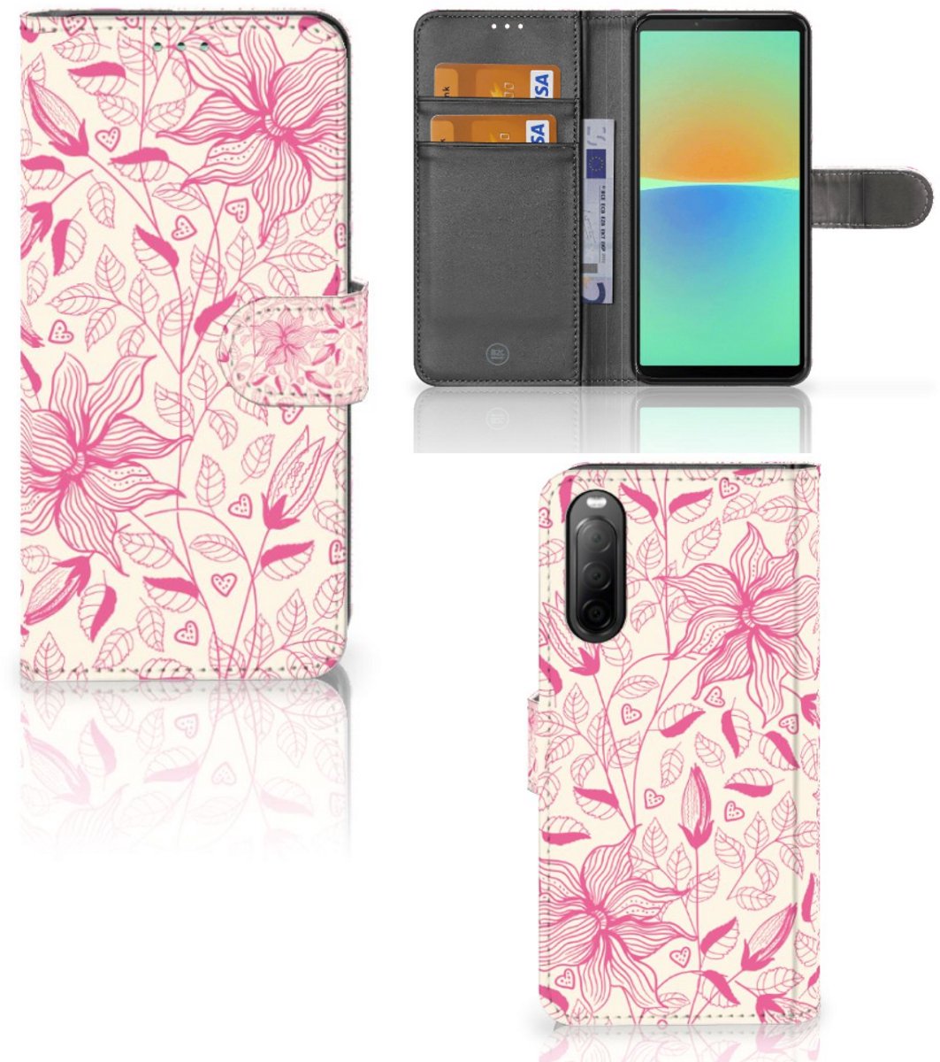 Sony Xperia 10 IV Hoesje Pink Flowers
