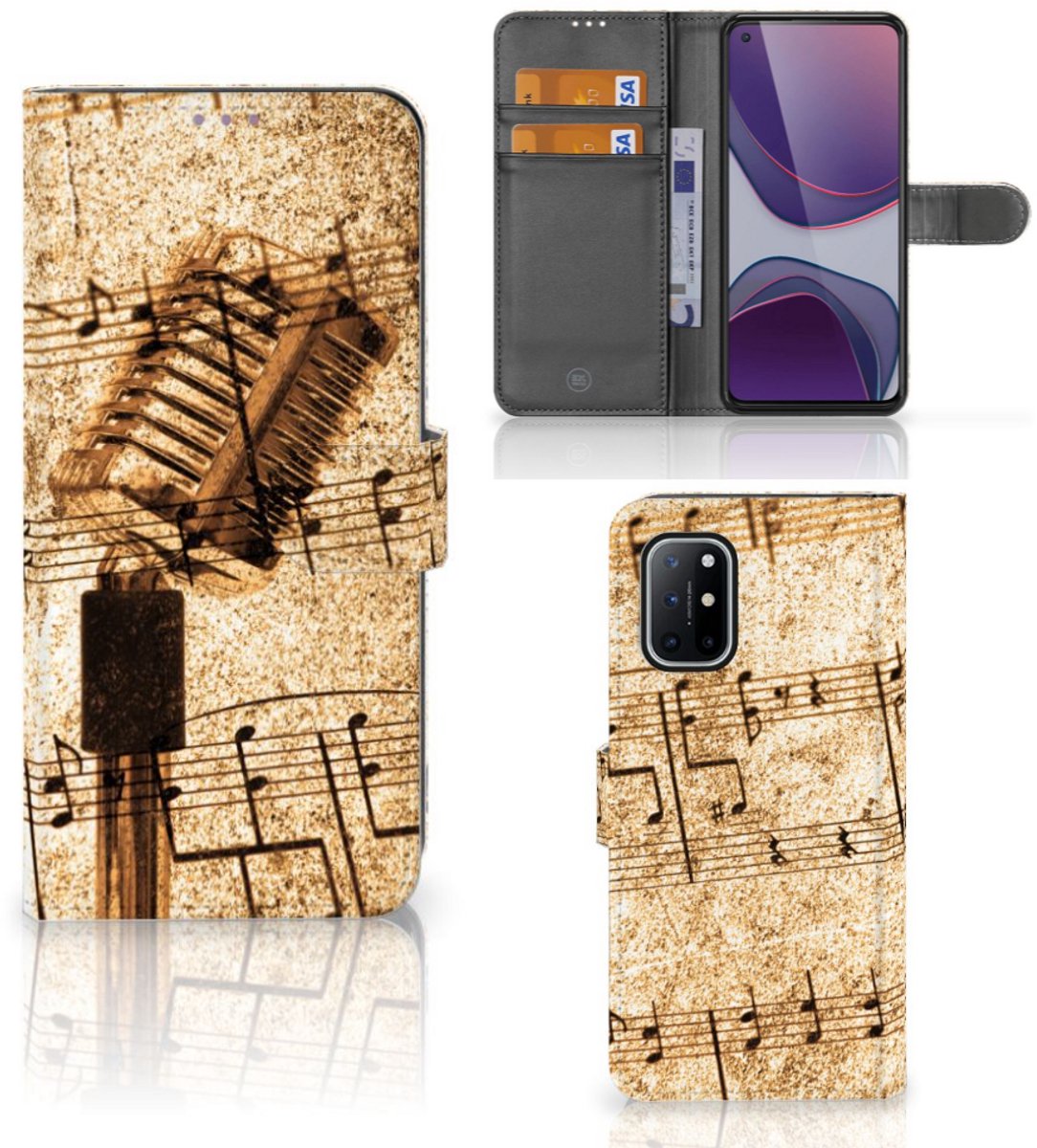 Book Case voor OnePlus 8T Telefoonhoesje met foto Bladmuziek
