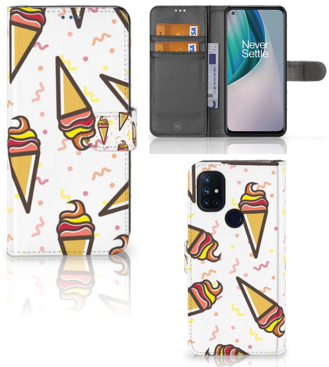 OnePlus Nord N10 Book Cover Icecream