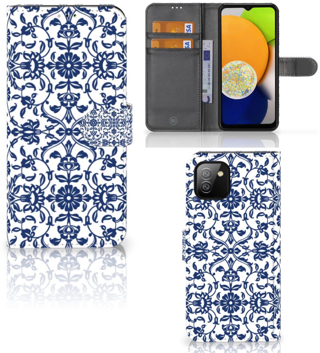 Samsung Galaxy A03 Hoesje Flower Blue