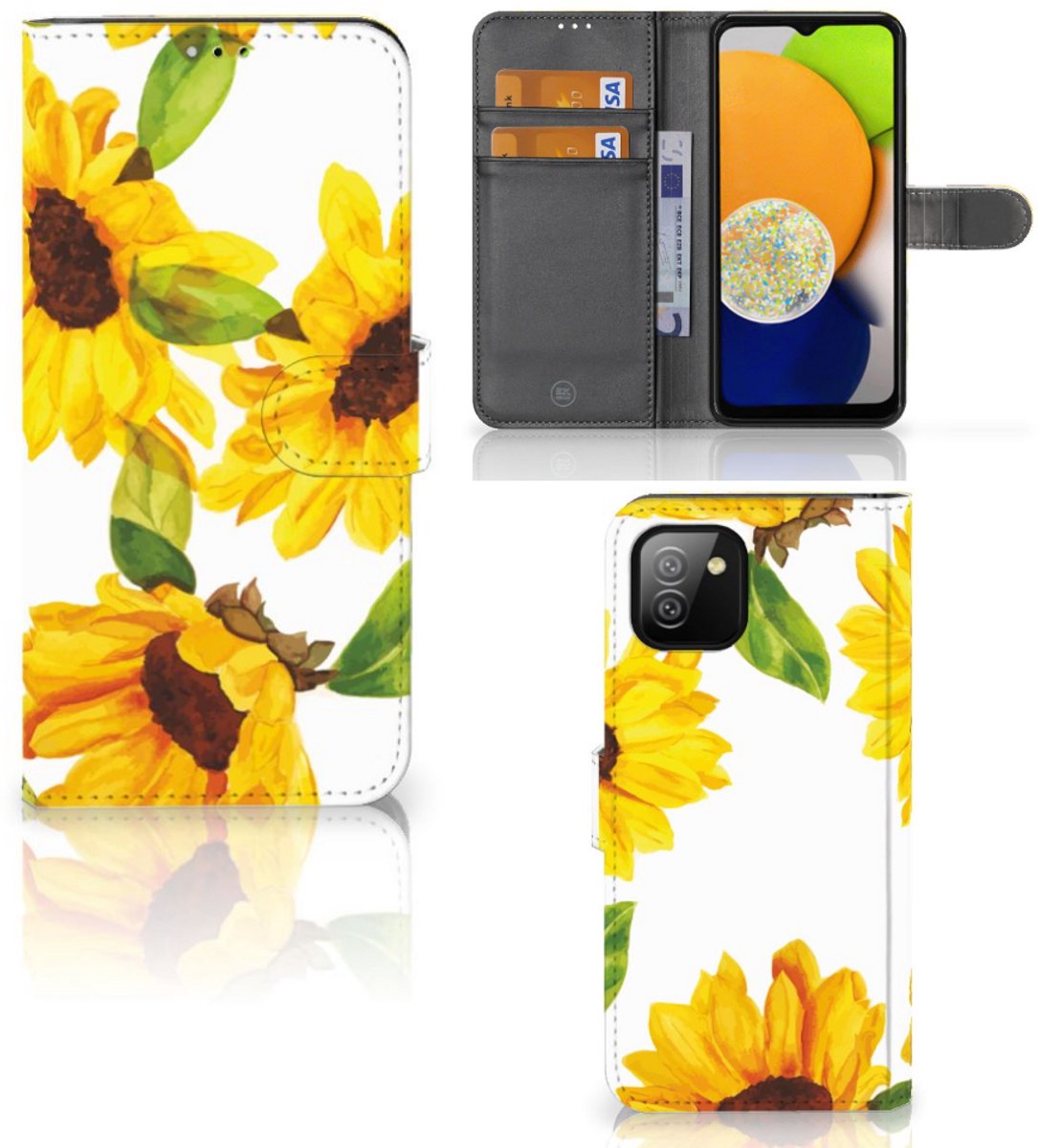 Hoesje voor Samsung Galaxy A03 Zonnebloemen