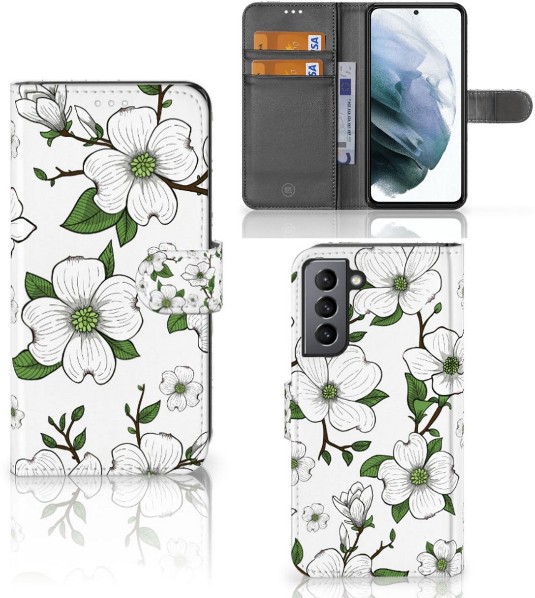 Samsung Galaxy S21 FE Hoesje Dogwood Flowers