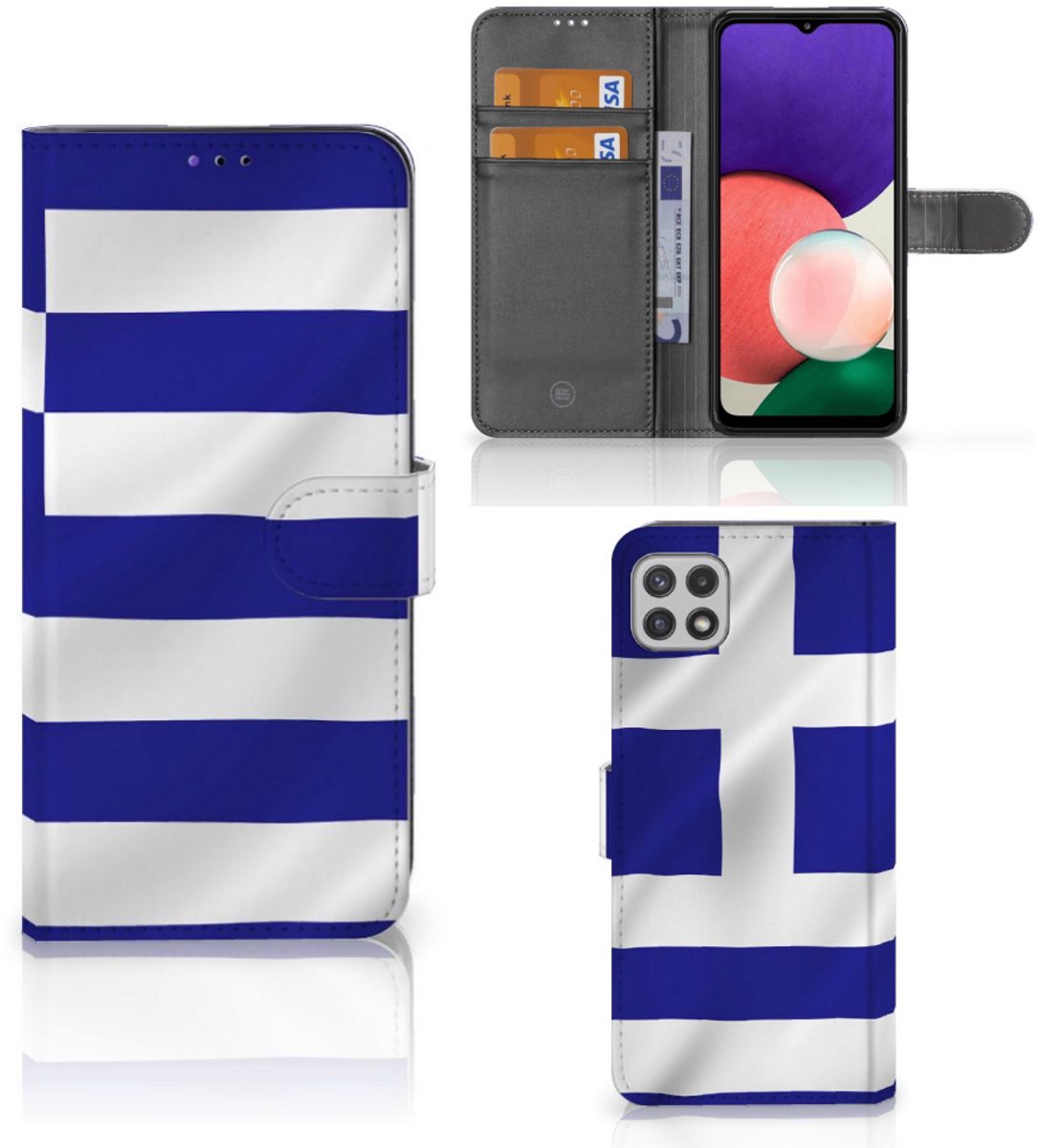Samsung Galaxy A22 5G Bookstyle Case Griekenland