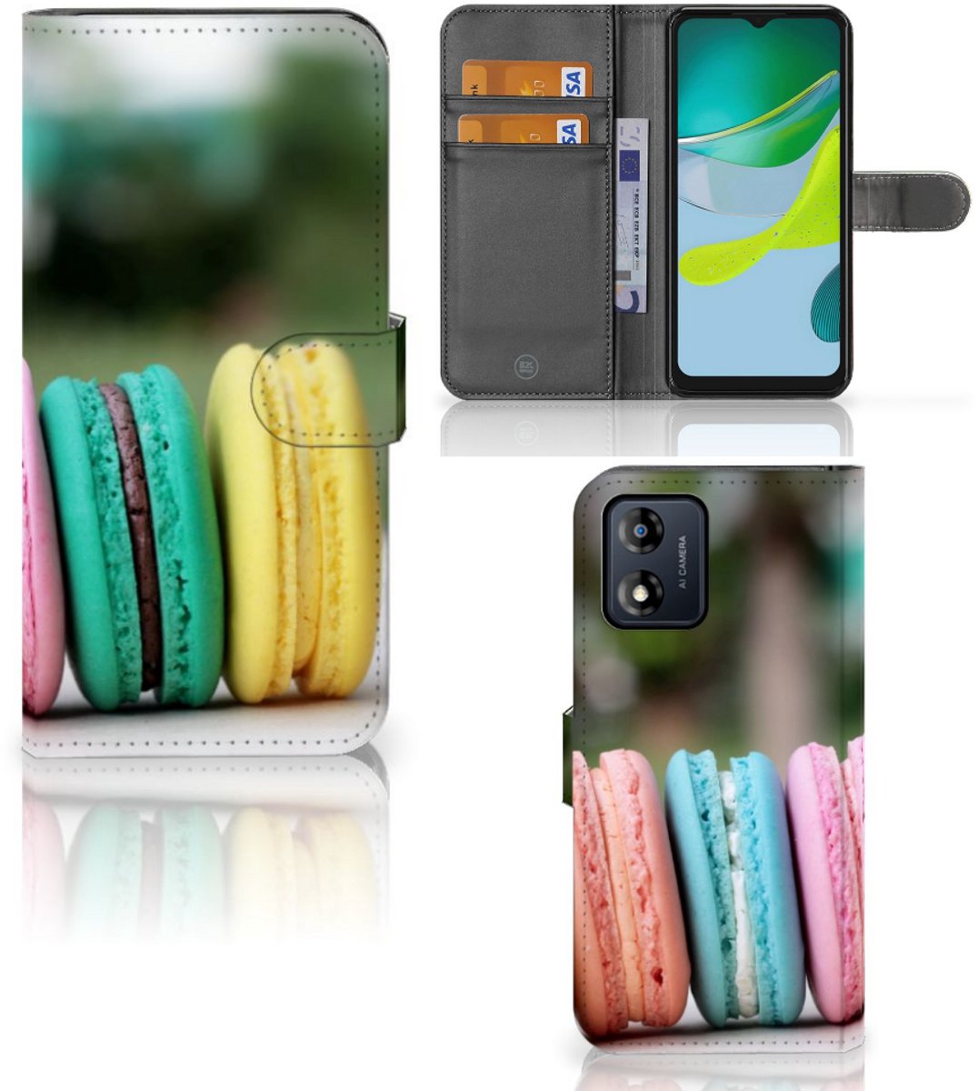 Motorola Moto E13 4G Book Cover Macarons