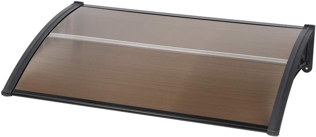 Deur Luifel - Overkapping Voordeur - Bescherming tegen Regen - Naadloos Polycarbonaat - 80 x 120 cm - Bruin