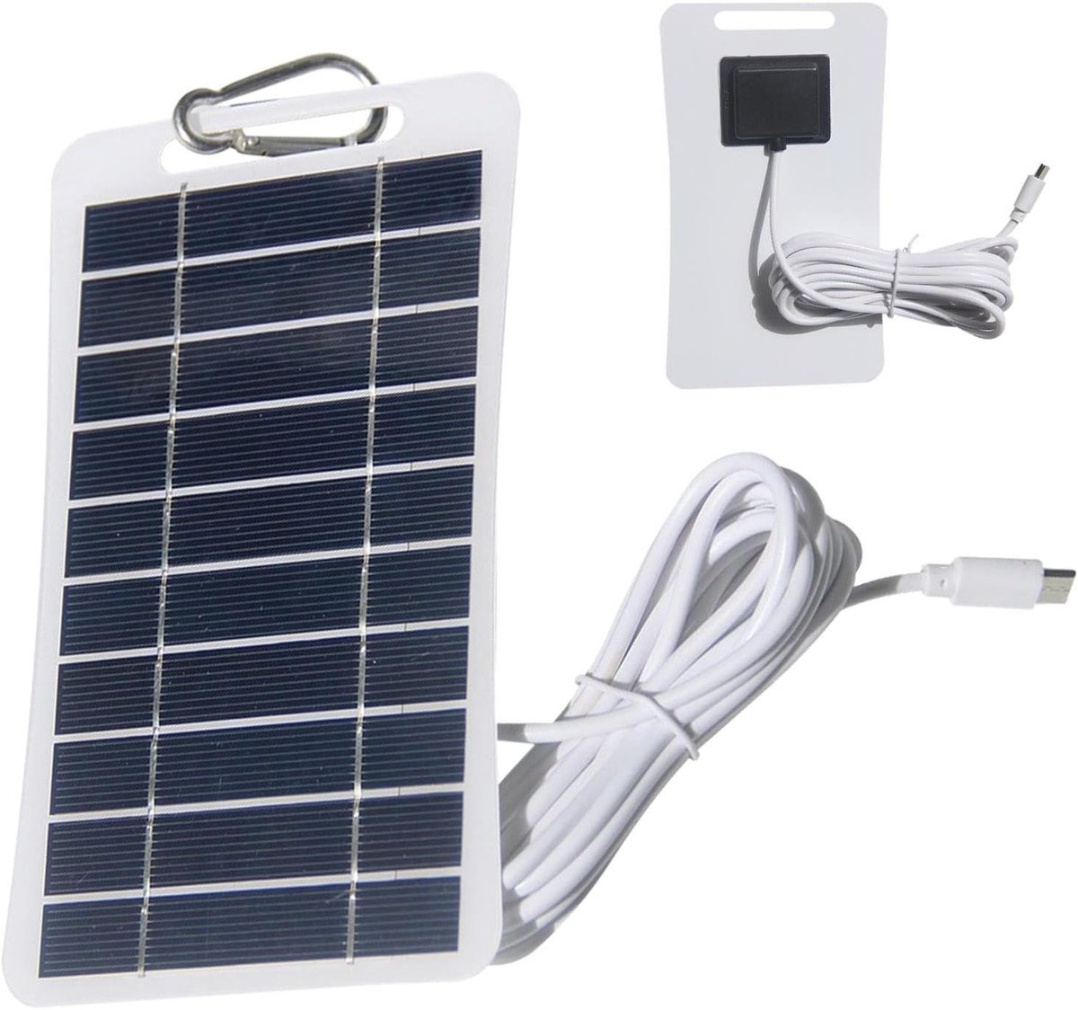Zonnepaneel Oplader - Draagbare Energie - Apparaten Opladen - Continue Energiebron - 16 x 9.5 cm - Multicolor