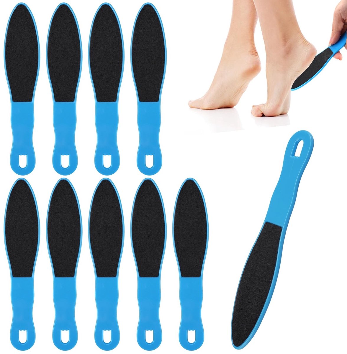 MTTproducts- Eeltvijlen 10 Stuks - Dubbelzijdige Voetrasp - Effectieve Pedicure - Voor Geharde/Droge Huid - Duurzaam Kunststof - Makkelijk Op Te Bergen