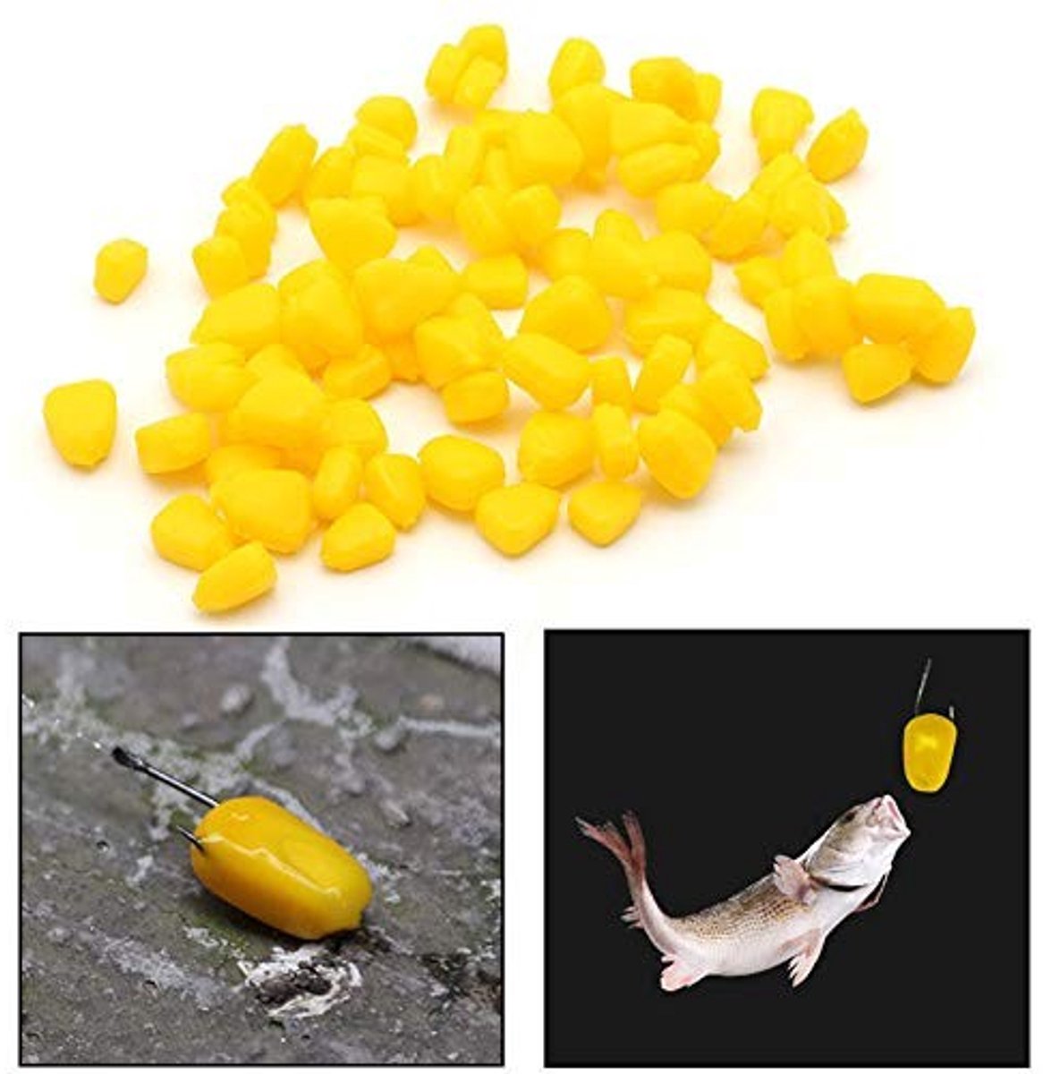 MTTproducts- Karperaas 50 Stuks - Kunststof Aas - Geurend - Simulatie Lokken - Zoetwatervissen - Veilig en Geurloos - Vissenaas