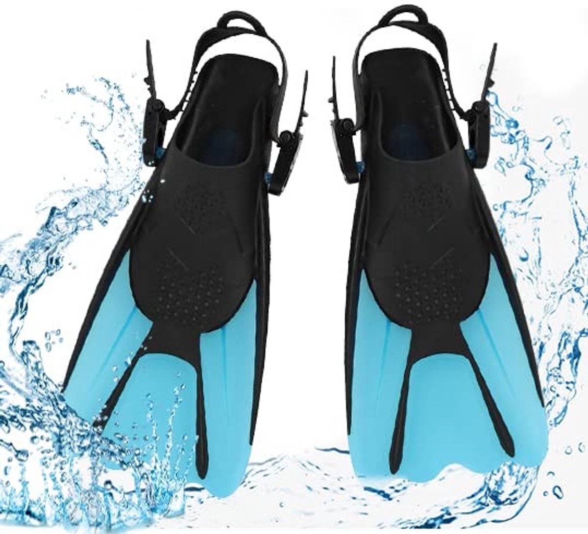 MTTproducts- Snorkelvinnen - Verstelbare zwemvliezen - Korte duikvinnen - Antislip zool - Lichtgewicht reisvinnen - Zachte voetenzak - Zwemvinnen