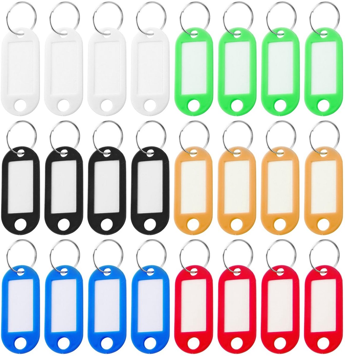 NTH products- Sleutelkaarten 24 Stuks - Kleurrijk Plastic - Waterdicht - Vlekkenresistent - Identificatiehulpmiddelen - 5x2,2 Cm - Labelkaarten