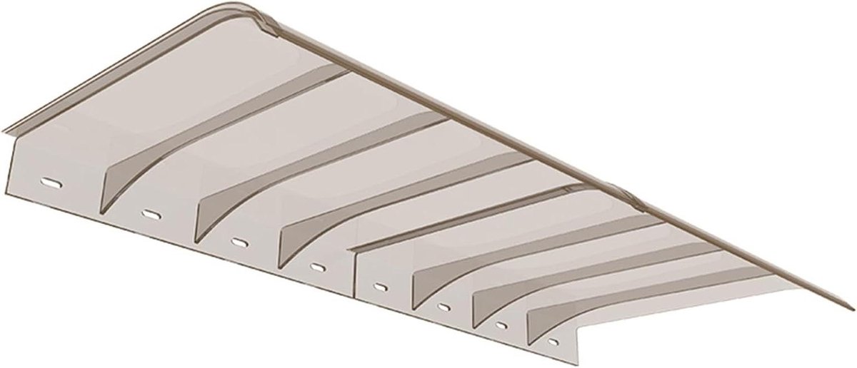 Luifel voor deur - Regenbescherming - Huis beschermen - Weerbestendig polycarbonaat - 50x50 cm - Bruin