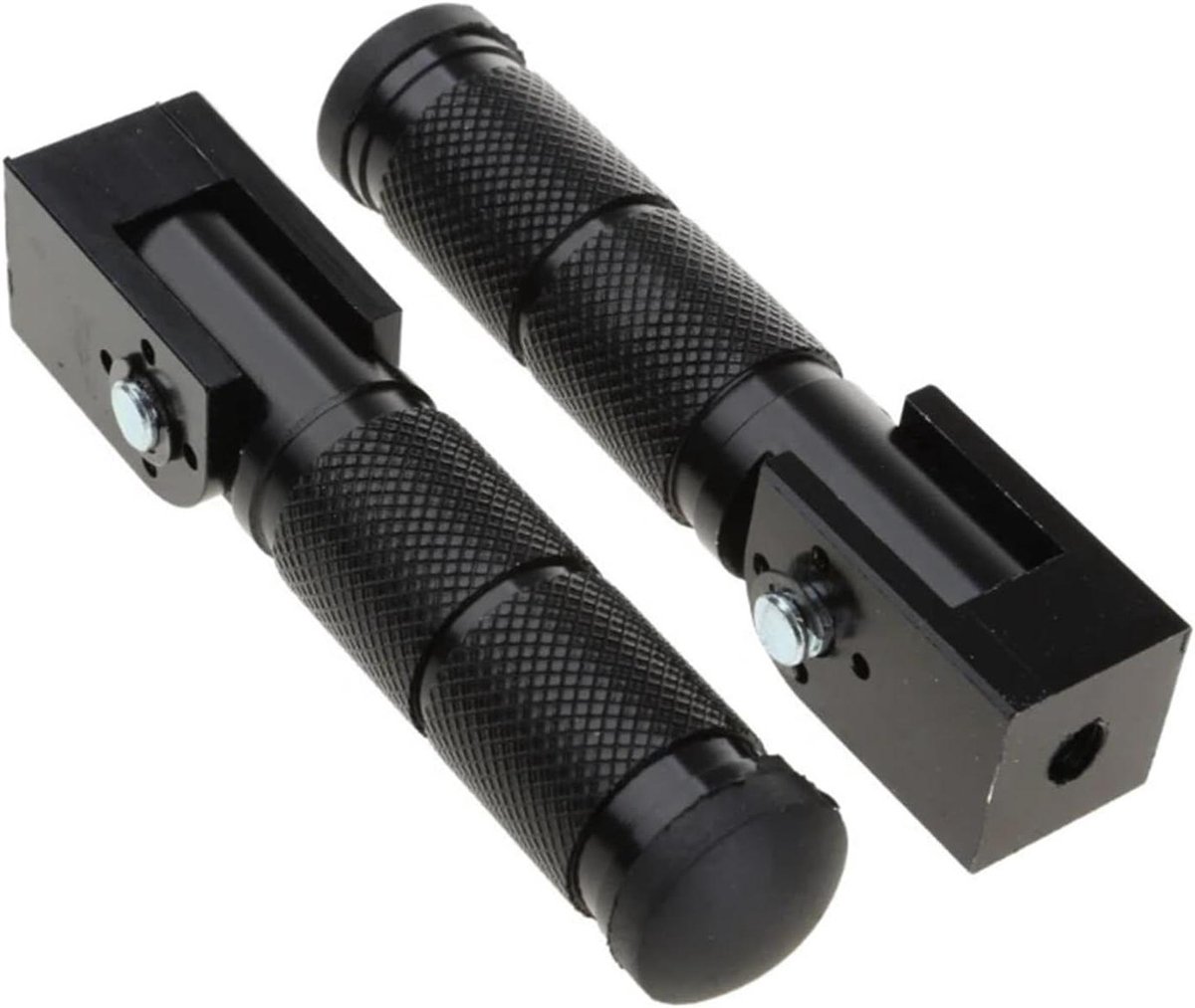 Voetsteunen motor 90 graden vaste opvouwbare voetsteunen voetsteun voetsteunpedaal voor en achter motorfiets gemodificeerde accessoires 1 paar(Black)