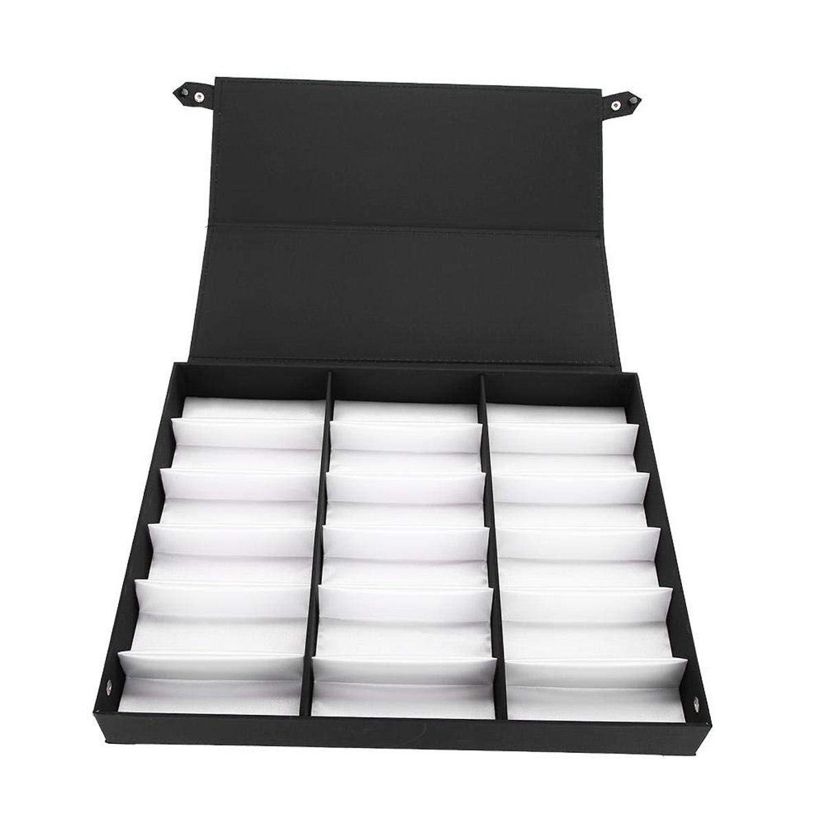 Cosensi- Opbergdoos 18 vakjes - Opbergdoos met deksel - Opbergdoos voor brillen - Lockable - Stofdicht - Hoogwaardige afwerking - Brildoos