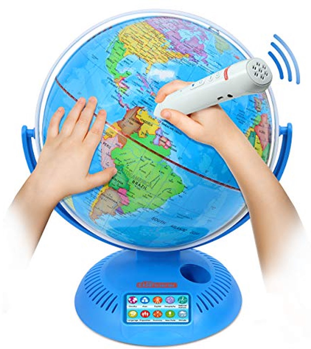 Interactieve Wereldbol voor Kinderen - Educatieve Globe met Slimme Pen - 23cm