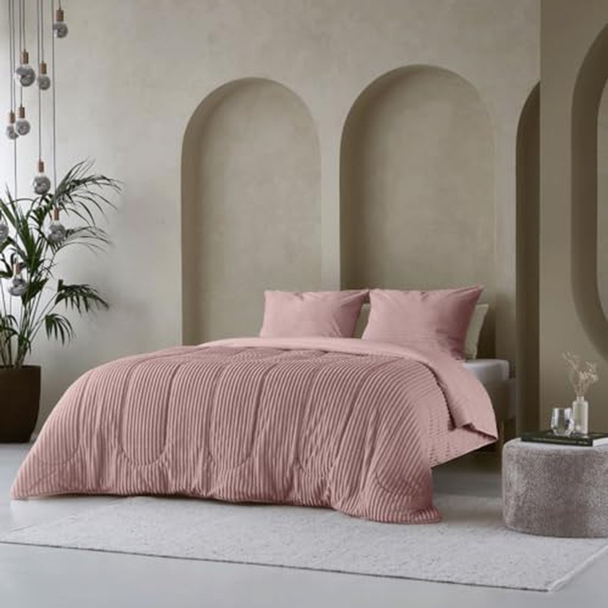 Wasbaar Teddyddekbed 200x200 cm - Fluffy 4 Seizoenen Dekbed voor Herfst en Winter, Comfortabel en Onderhoudsvriendelijk