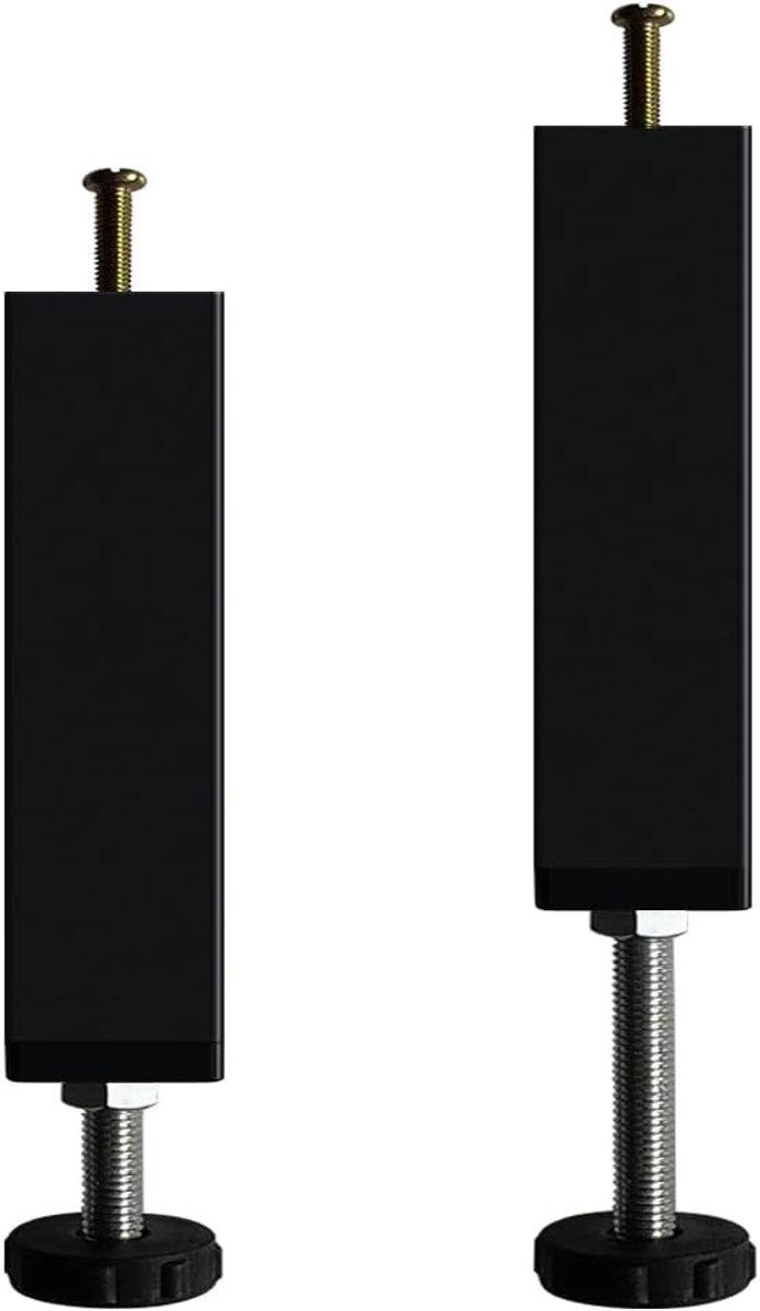 2x Verstelbare Steunpoten voor Bedframe & Meubels - Uitschuifbaar Middenpoot Metaal (25-32 cm)