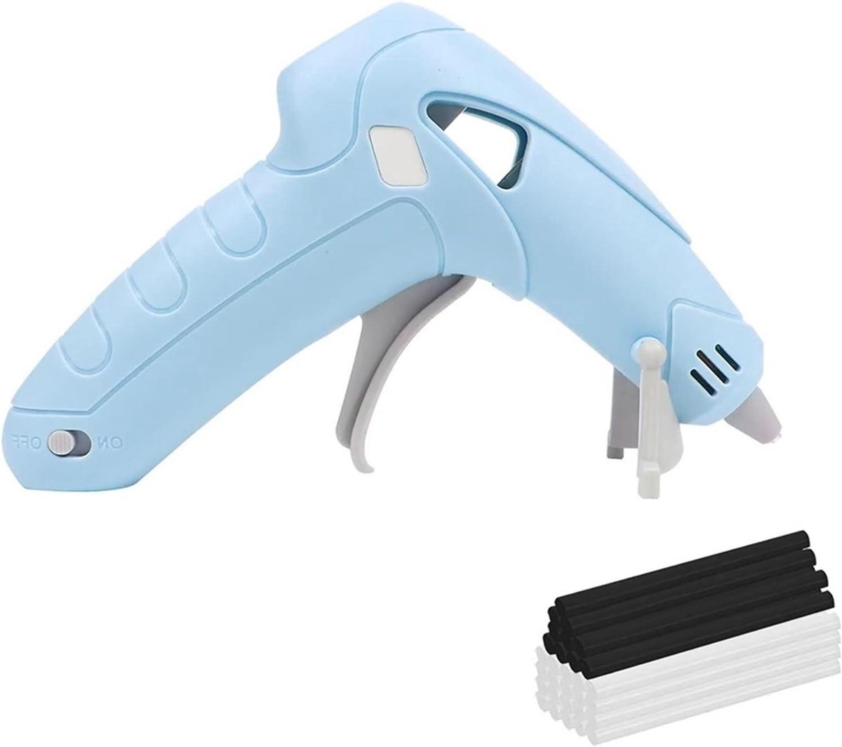Lijmpistool Draadloos - Hete Lijm - Repareren en Knutselen - Snoerloos Gemak - 7 Mm Stiften - Blauw