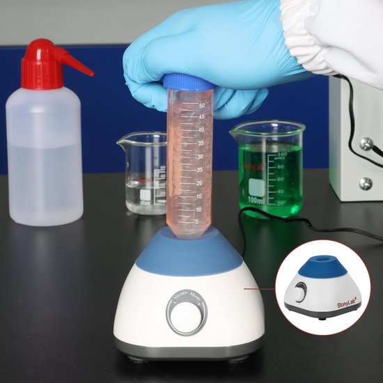 Mini Vortex Mixer - Compacte Shaker - Vloeistoffen Mengen - Touch Start Bediening - Tot 50 ml - Zwart van MINI — afbeelding 3